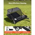 thumbnail image 4 of VEVOR 52 in Tow Behind Lawn Sweeper, 26 cu.ft. Large Yard Sweeper, Adjustable Sweeping Height, Heavy Duty Leaf & Grass Collector with Dumping Rope, Pull Behind Sweepers for Debris Grass Clippings, 4 of 9