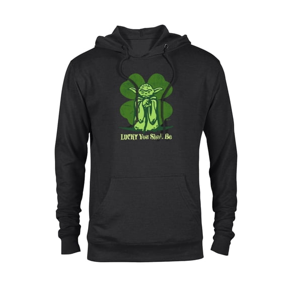 Star Wars Yoda Lucky You Shall Be St. Patrick’s Day - Pullover Hoodie for Adults - Customized-Black