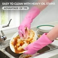 thumbnail image 5 of Vgo... 2 Pairs Reusable Household Aromas Gloves,Innovative Lined Dishwashing Gloves,Durable Cleaning Gloves,Long Sleeves Kitchen Gloves(Violet&Pink,Size M,TP1117), 5 of 5