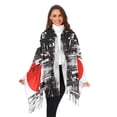 thumbnail image 3 of FORMRS Womens Scarf Winter Soft Long Big Warm Shawls Wrap Tassel Scarves, Black Streets, 3 of 9