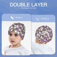 thumbnail image 6 of Xecao Rose Flowers Print Beanie Hat Toddler Girls Boys, Baby Hats Winter Warm Knitted Thermal, Kids Winter Caps, 6 of 7