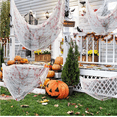 thumbnail image 2 of Halloween Tattered Gauze Decor, 72x30in Polyester Spooky Ripped Creepy Cloth for Scary House, Doorway Ceiling Wall Indoor Outdoor Party Decoration, 2 of 5