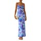 thumbnail image 1 of Vestido largo PRETTYGARDEN para mujer, ajustado con estampado floral, color morado orquídea, 1 of 9