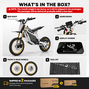 3000W Adult Electric Dirt Bike,48V 30Ah Electric Off-Road Dirtbike with Full Suspension & Dual Hydraulic Brakes,42MPH Max Speed & 50 Miles Range,for Adults and Teens,