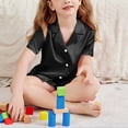 thumbnail image 5 of YunPes Girls Satin Outfits Button-Down Short Sleeve Tops Ruffle Shorts PJS Sets Kids Elegant Comfy 2 Piece Clothing 5-15 Years, 5 of 7