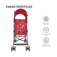 thumbnail image 3 of Carriola de bastón NONI compacta,frenos,arnés,8 llantas Rojo, 3 of 6