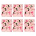 thumbnail image 4 of 6 Pcs Artificial Flower Wall Panels Hanging Floral Backdrop Decor Party Wedding Faux Rose Flower Wall - 40*60cm Pale Pink, 4 of 17