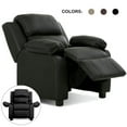 thumbnail image 3 of Canddidliike Kids Deluxe Headrest Recliner Sofa Chair with Storage Arms-Black, Comfy Chair for Kids, 3 of 9