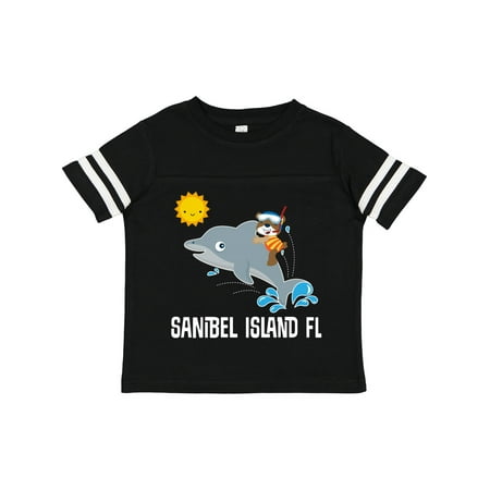 

Inktastic Sanibel Island Florida Dolphin Gift Toddler Boy or Toddler Girl T-Shirt