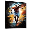 thumbnail image 2 of Designart "modern Soccer Portrait Fusion" Sports Floater Framed Canvas Print, 2 of 7