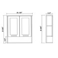 thumbnail image 5 of Baobao 2-Door Wall-Mount Bathroom Medicine Cabinet, Moisture-Proof PVC, White, 1 Pack, 5 of 8