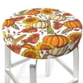 thumbnail image 3 of Goofa Pumpkin Corn Daisy Printed Stool Covers Round, Waterproof Round Bar Stool Covers Anti-Slip Round Bar Stool Seat Cover with Elastic Bands Durable-13 inch, 3 of 7