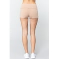 thumbnail image 3 of Simply Fashion Active Foldover Banded Wait Basic Yoga Short Pants, KHAKI-MEDIUM, 3 of 5