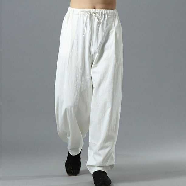Harem Pants Pantalon Bombacho Blanco Hombre Pantalones Bombachos