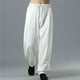 thumbnail image 1 of Pantalones bombachos holgados de lino y algodón para hombre, de pierna ancha, largos y largos, 1 of 6