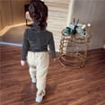 thumbnail image 3 of XIMIN Kids Stripes Tops Turtle Neck Stretch Loose Long Sleeve Shirt Girls Winter Mock Neck Striped Pullover T-Shirts Layer Tee Shirts Casual Soft Cotton Undershirt, 3 of 3