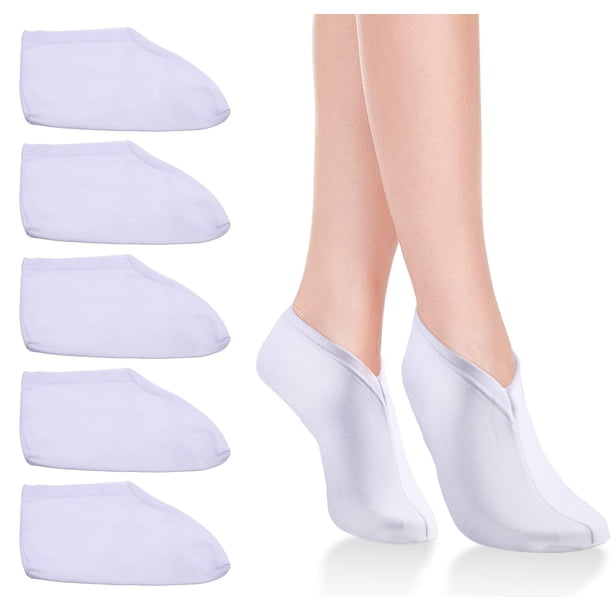 Minnieouse 5 pares de calcetines hidratantes para el cuidado de los pies, medias de algodón y LICRA, protectores transpirables para la piel del pie, Cuidado de los pies