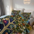 thumbnail image 4 of Davulos Quilts King Size, 3 Pieces Soft Quilt Bedding Set Floral King Bedspread for Modern Bedroom,Lightweight Coverlet with 2 Pillow Shams, 110x96 Inch, 4 of 8
