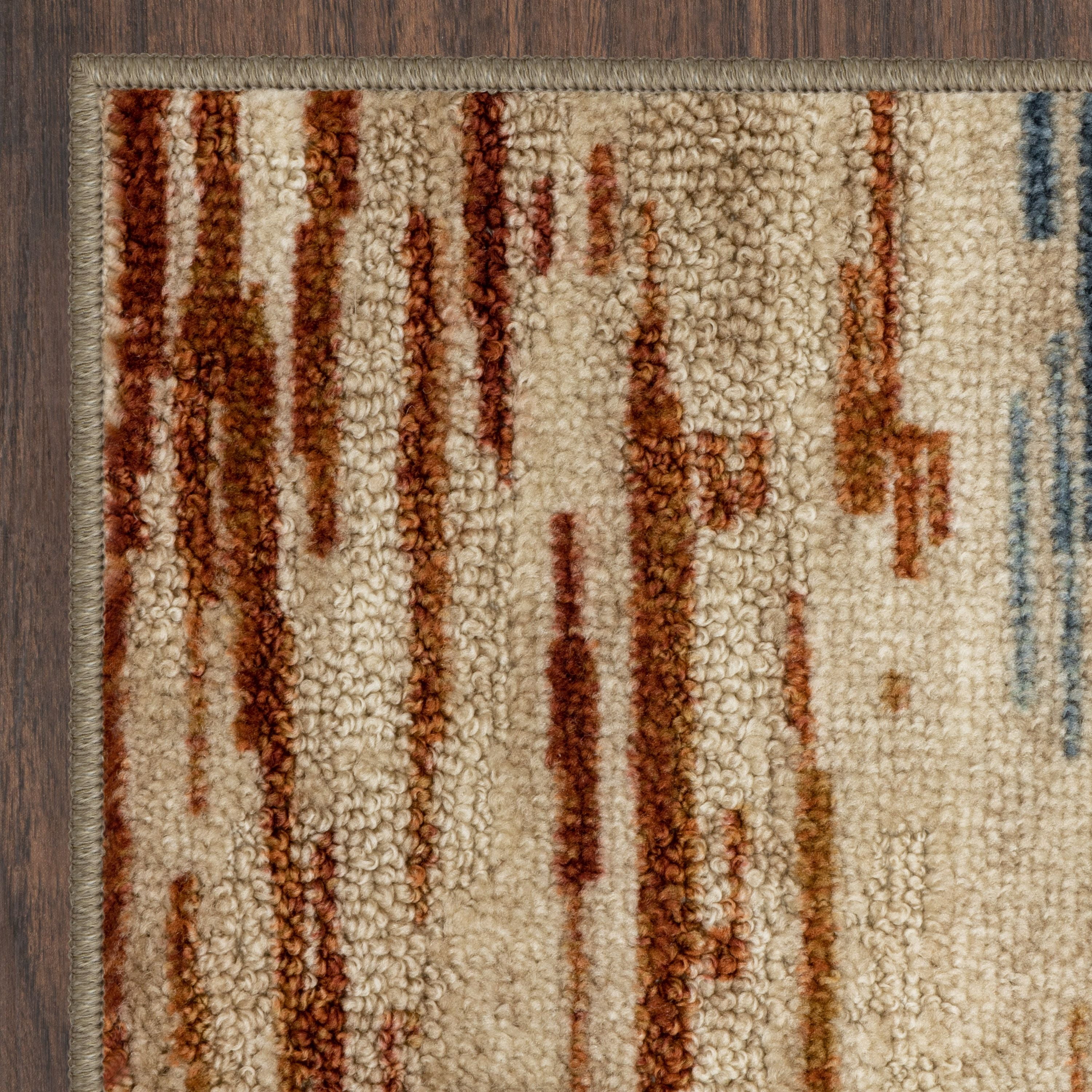 (3 pack) Mainstays Geometric Polyester Multi-Color Stripe Blocks Indoor Hallway Runner Rug, 2'x6'
