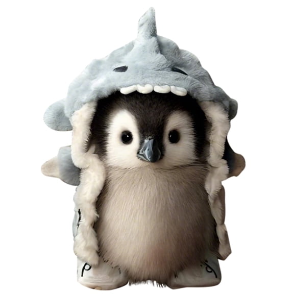 Musatteng Cartoon Penguin Plush Toy - Soft Stuffed Animal for Kids 3 , Cuddly Sensory Companion with Removable Scarf & Machine-Washable Design