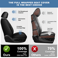 thumbnail image 5 of HQBQBUG Front Car Seat Covers for Toyota Camry 2002-2025 Leather Waterproof Seat Covers Cushion Breathable Compatible Airbag Car Seat Protector(Black,2 Seats), 5 of 8