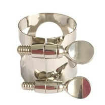 Sioweci Clarinet Ligature Clarinet Mouthpiece Ligature with Adjustable Screws Rustproof Polished Surface B Flat Silver Clarinet Ligature 1pc