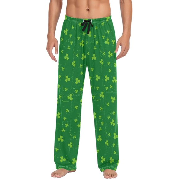 GZHJMY St. Patrick's Day Pajama Pants for Men, Lounge Pants Lightweight Men Pajama Bottoms with Drawstring Pockets, Christmas New Year Birthday Gifts, Large