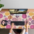 thumbnail image 4 of Long Mouse Pads for Desk,Pioneer Flower Floral Print Pattern Desk Mats on Top Of Desks, Desk Mouse Pad Extra Large with 3mm Non-Slip Base and Stitched Edge for Gaming,Office,Work,Home 47.3"x23.6", 4 of 6