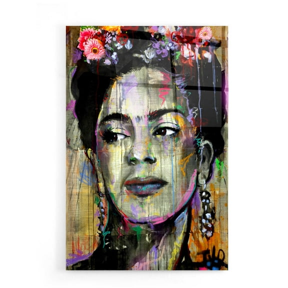 Epic Art 'Big K' by Loui Jover Acrylic Glass Wall Art, 16"x24"