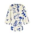 thumbnail image 3 of Hvyesh 3/4 Sleeve Cardigan for Women Summer Open Front Cardigan Boho Floral Print Kimono Cardigan Loose Cover Up Casual Blouse Tops, 3 of 5