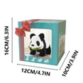 thumbnail image 4 of Electronic Panda Toy with Sound and Movements, Interactive Animated Plush Toy Panda Walking & Wiggling Ear, Educational Stuffed Animal Gifts for Birthday Xmas, Black White, 6.3in, 4 of 5