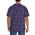 thumbnail image 3 of Yiaed Dance Skull Star Print Mens Casual Wrinkle Free Shirts Short Sleeve Button Down Summer Stretch Dress Shirt-XX-Large, 3 of 5