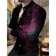 thumbnail image 1 of Nueva camisa de manga larga con solapa y botonadura sencilla con estampado luminoso informal para hombre, 1 of 6