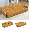 thumbnail image 1 of Puremind Canapé-Lit de Sol 86,6 Po L, Fauteuil Convertible avec Dossier Réglable à 6 Positions, Futon pour la Maison/appartement, Jaune, 1 of 7