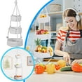 Kitchen Hanging Fruit 3 Tier Fruit Hanger Lacey Fruit White Boho Wall