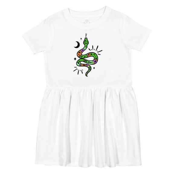 Inktastic Snake and Moon Girls Toddler Dress