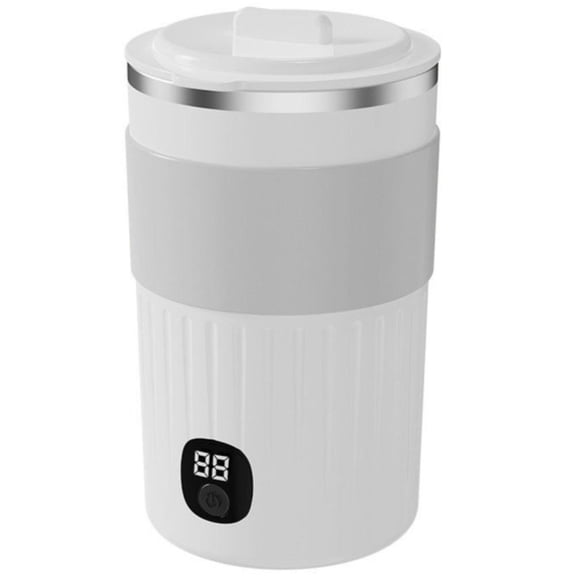 Self Stirring Mug with Temperature Display - 13.5 oz 304 Stainless Steel Auto Stirring Cup, Magnetic Induction Mixer for Coffee Protein Shakes, Rechargeable