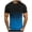 Blue, variant on WREESH Mens Slim Contrast Color T-Shirts Gradient Crew Neck Short-Sleeve Summer Workout Tops Khaki