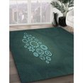thumbnail image 3 of Ahgly Company Machine Washable Indoor Rectangle Transitional Deep Teal Green Area Rugs, 8' x 10', 3 of 7