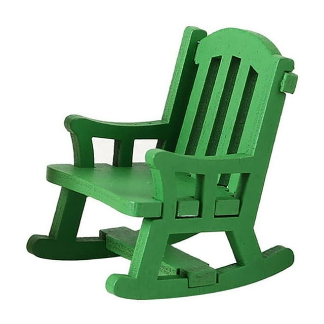 Mini silla de playa de madera casa de muñecas en miniatura | Silla pequeña de madera natural para la decoración de escenas de bricolaje | Accesorio compacto para habitación o balcón para niños |
