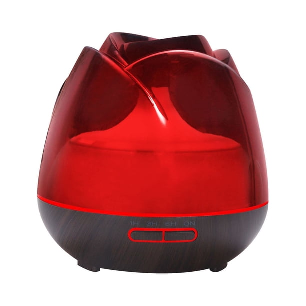 XWSHYW Aparatos Electrónicos Máquina de Aromaterapia Big Rose, Máquina de Aromaterapia Doméstica de Grano de Madera En 400 Ml, Humidificador, Máquina de Capullos de Flores Aromáticos