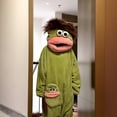 thumbnail image 5 of Big Mouth Monster Onesie Pajamas, Plush Monster Onesie, Soft Plush Loungewear, Cozy One Piece Loungewear Funny Onesie for Halloween Costumes, Halloween Pajamas & Christmas Pajamas Green 120, 5 of 5