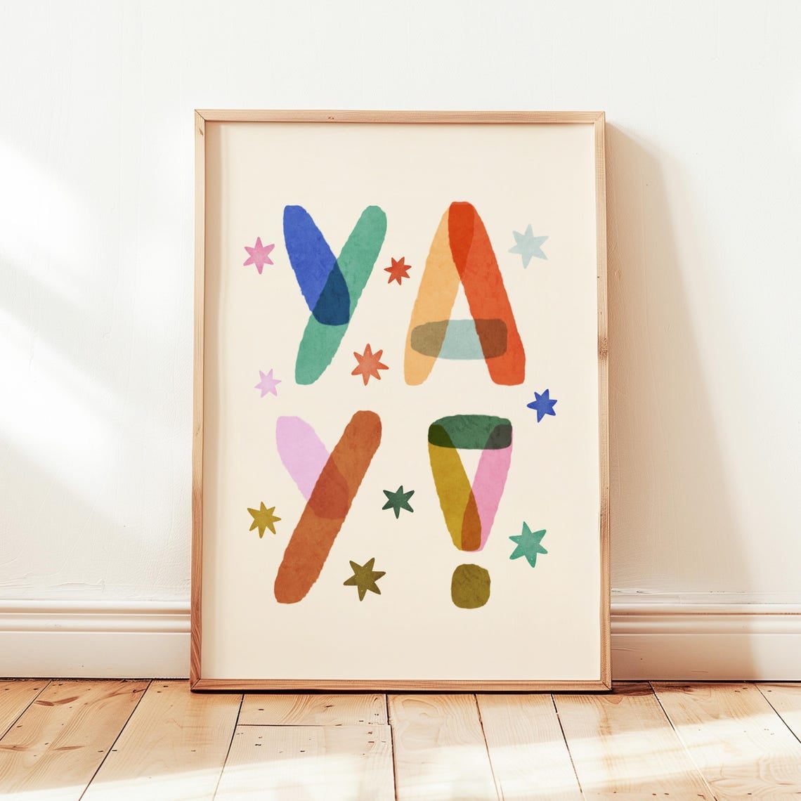 Stars Playroom Poster Toddler Wall Decor