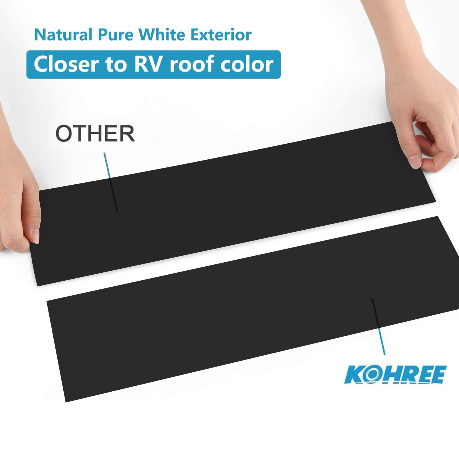 Kohree RV Sealant Tape,4 Inch x 50 Feet for RV Repair,Boat Sealing, Camper, Awning, Canopy, Tents, Roof Leaks,Black
