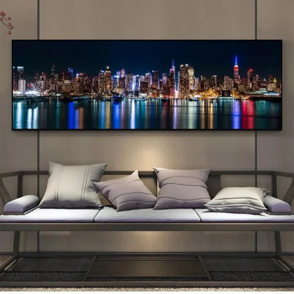 Kna Prints - New York Skyline View Posters And Print Painting Home Decor For Home Decor, Living Room, Bedroom, Office, UNFRAMED-8x12