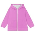 thumbnail image 4 of Lenpel Toddler Zip up Hoodie Long Sleeve Solid Color Girls Fashion Sweatshirts Fall Outwear with Pockets 4-12 Y, 4 of 7
