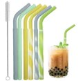 thumbnail image 1 of Luniquz 6 PCS Reusable Straws Silicone Drinking Straw, 1 of 5