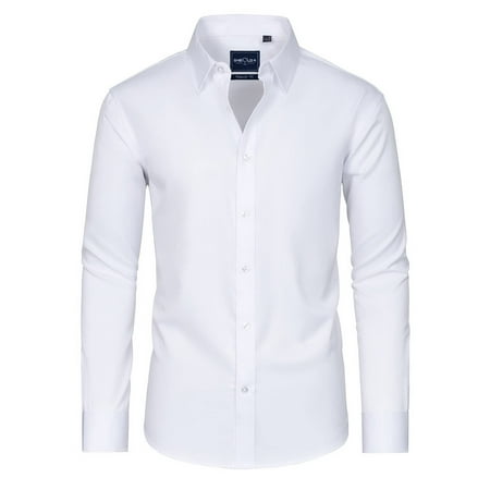 Alimens & Gentle Men's Stain Sheild Dress Shirts Long Sleeve Stretch Button...