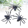 thumbnail image 4 of 10 piezas de plástico negro arañas bromas bromas divertidos artilugios decoración horrible para fiestas de Halloween carnavales fiesta de disfraces (negro), 4 of 7
