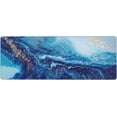 thumbnail image 3 of Mouse Pads Navy Blue Gold Modern Abstract Marble Large Mouse Pad, Gaming Mousepad, Keyboard and Mouse Pad with Stitched Edges,PC Desk Mat for Game,Work,Office(31.5"*11.8"), 3 of 6